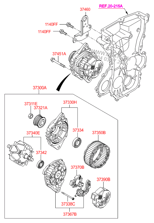 ALTERNATOR HYUNDAI I20 10 (TURKEY PLANTEUR) (2010) WAGON 5DR 5P