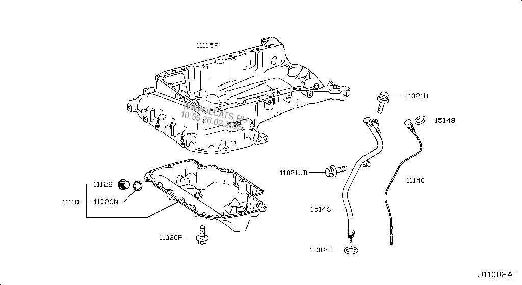 Cylinder Block Oil Pan Infiniti Q50