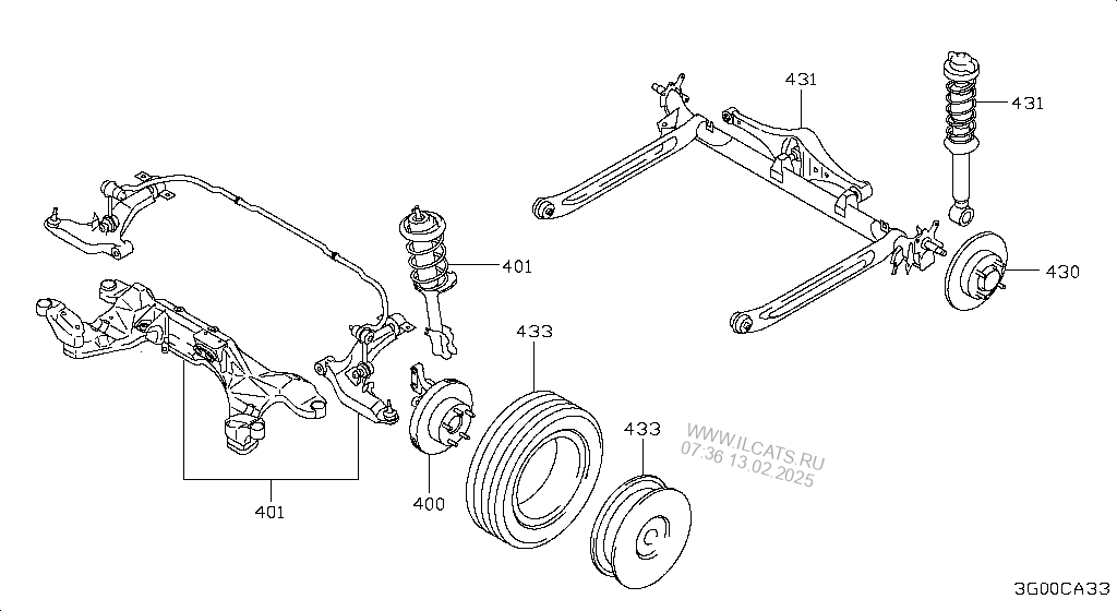 Задняя подвеска ниссан максима а33 схема