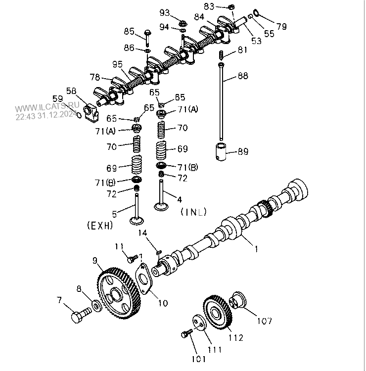 CAMSHAFT AND VALVE ISUZU NPR/NQR-LHD