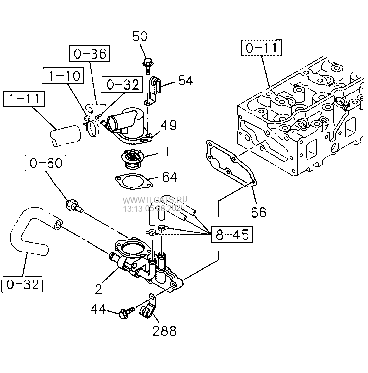 Thermostat And Housing Isuzu Nkr Europe Lhd