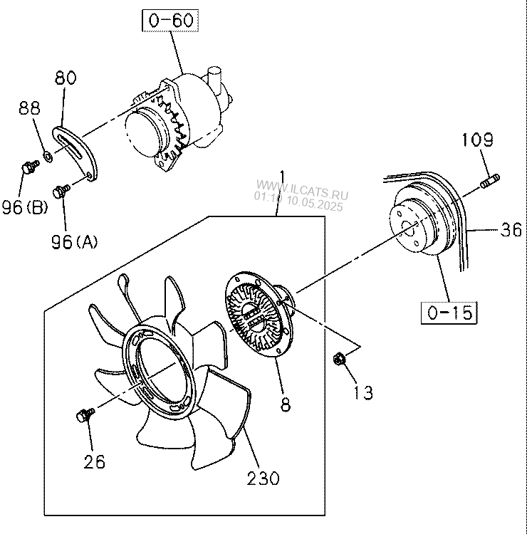 Fan And Fan Belt Isuzu Nkr Europe Rhd