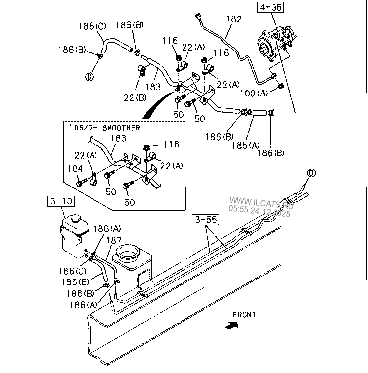 BRAKE PIPING; OIL,MASTER CYLINDER ISUZU NPR/NQR(EUROPE)RHD