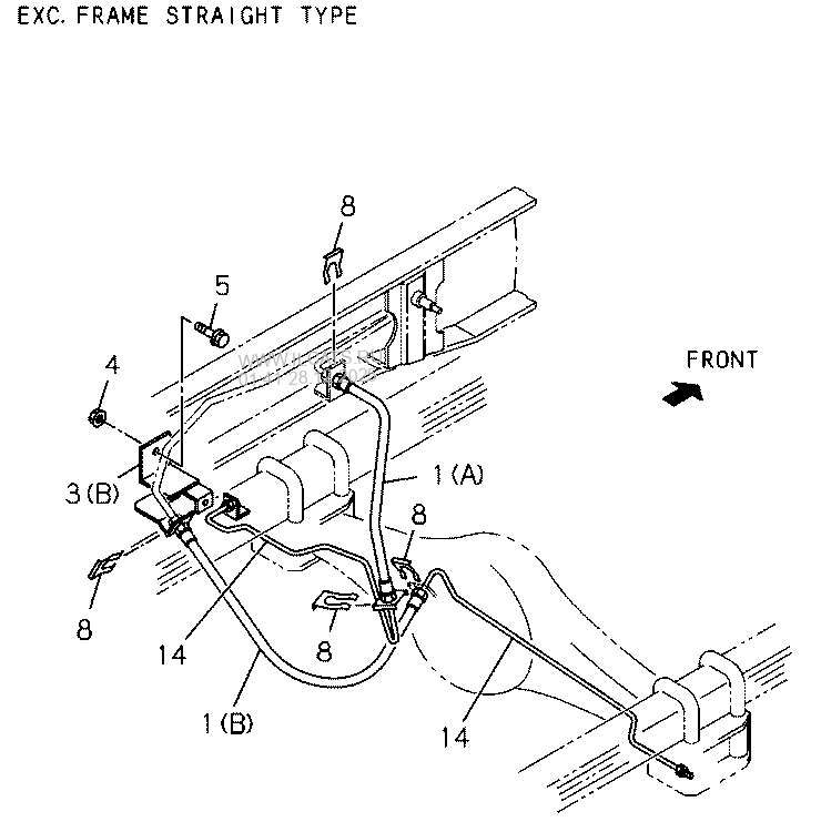 BRAKE PIPING; OIL,REAR ISUZU NPR/NQR(EUROPE)LHD