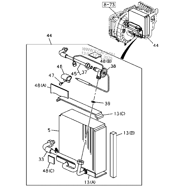 EVAPORATOR ISUZU EXZRHD F/T 200+200L