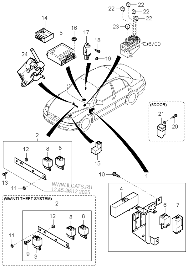 RELAYS & UNITS KIA RIO 00 (20002005) Any