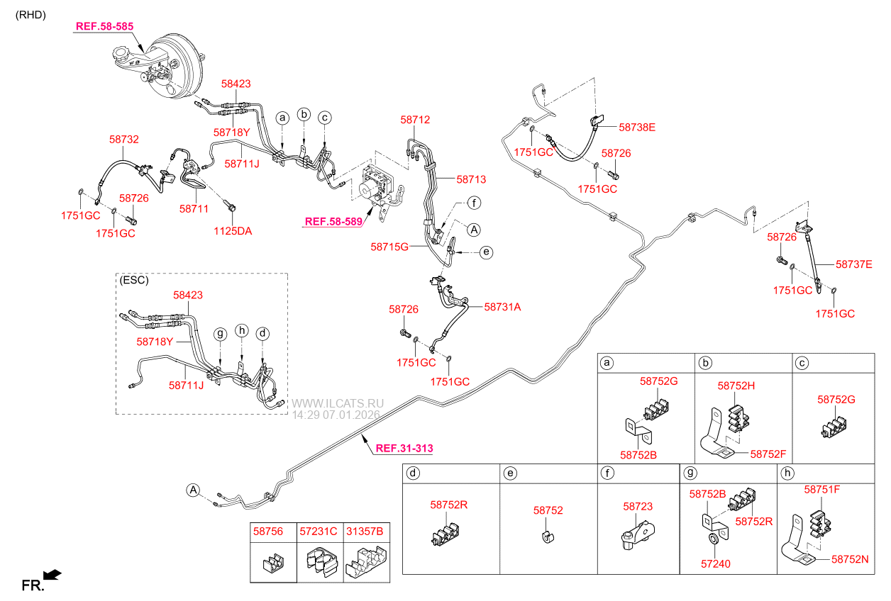 BRAKE FLUID LINE KIA SPORTAGE 19 (2018) WAGON 5DR 5P