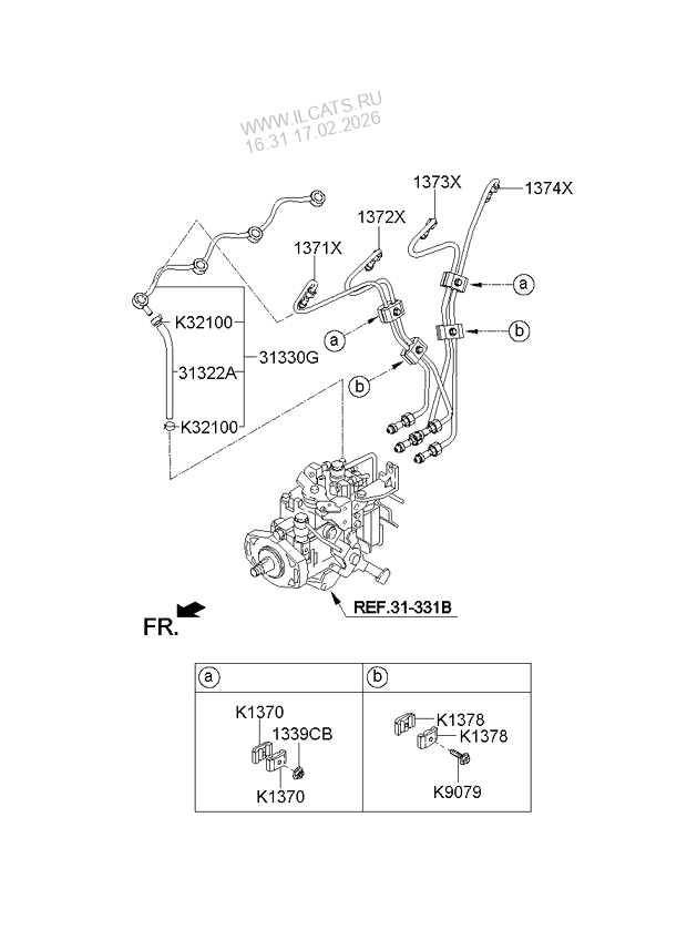 BRAKE FLUID LINE KIA K2500/K2700/K2900/K3000S 04 NOV.2006 (20062016