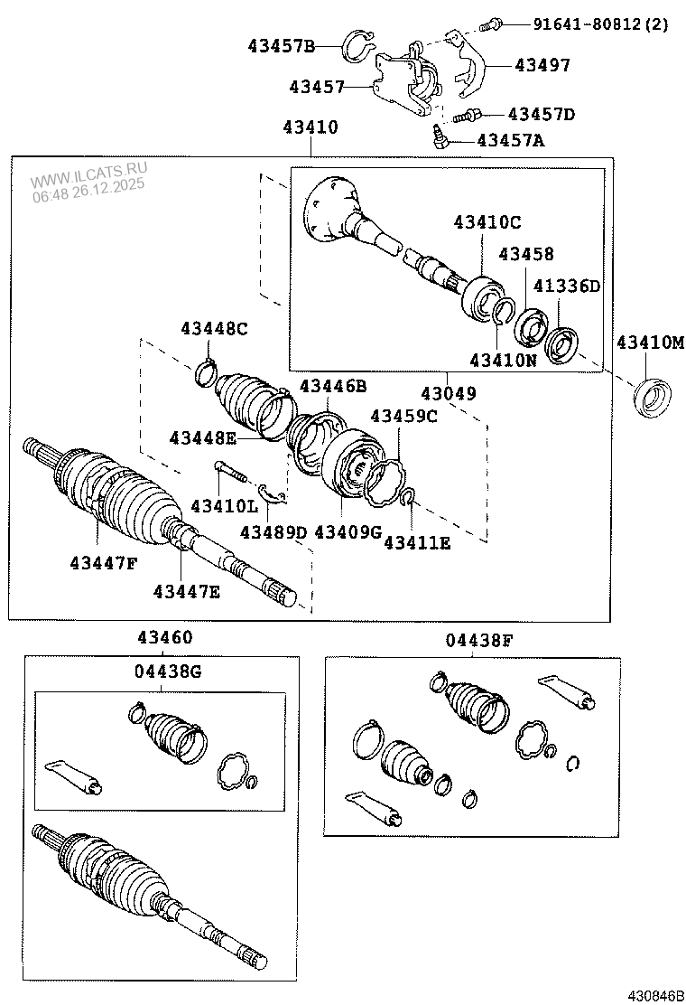 FRONT DRIVE SHAFT LEXUS ES300&(282370)