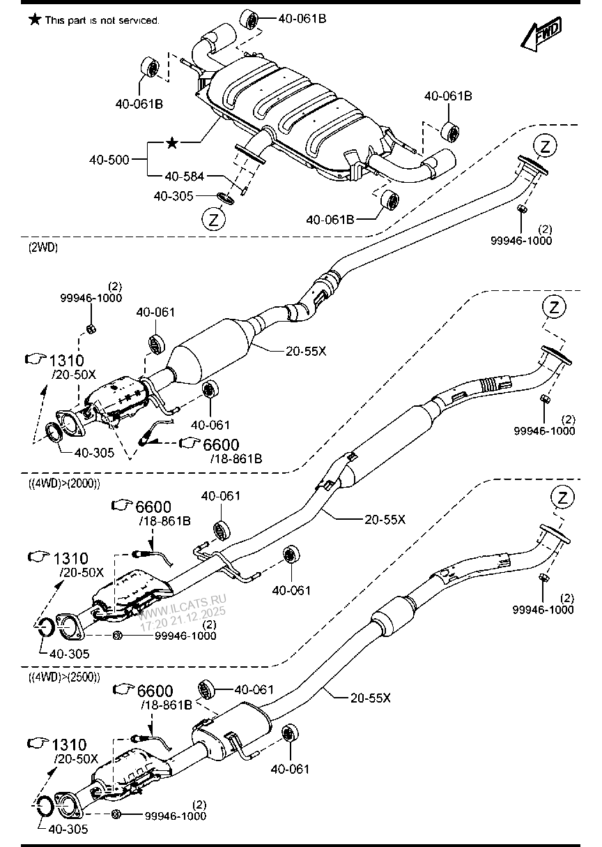 ВЫХЛОПНАЯ СИСТЕМА (БЕНЗИН ) MAZDA CX5