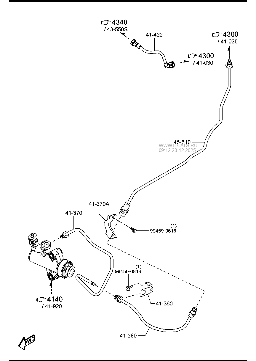 CLUTCH PIPINGS (MANUAL TRANSMISSION) MAZDA CX5