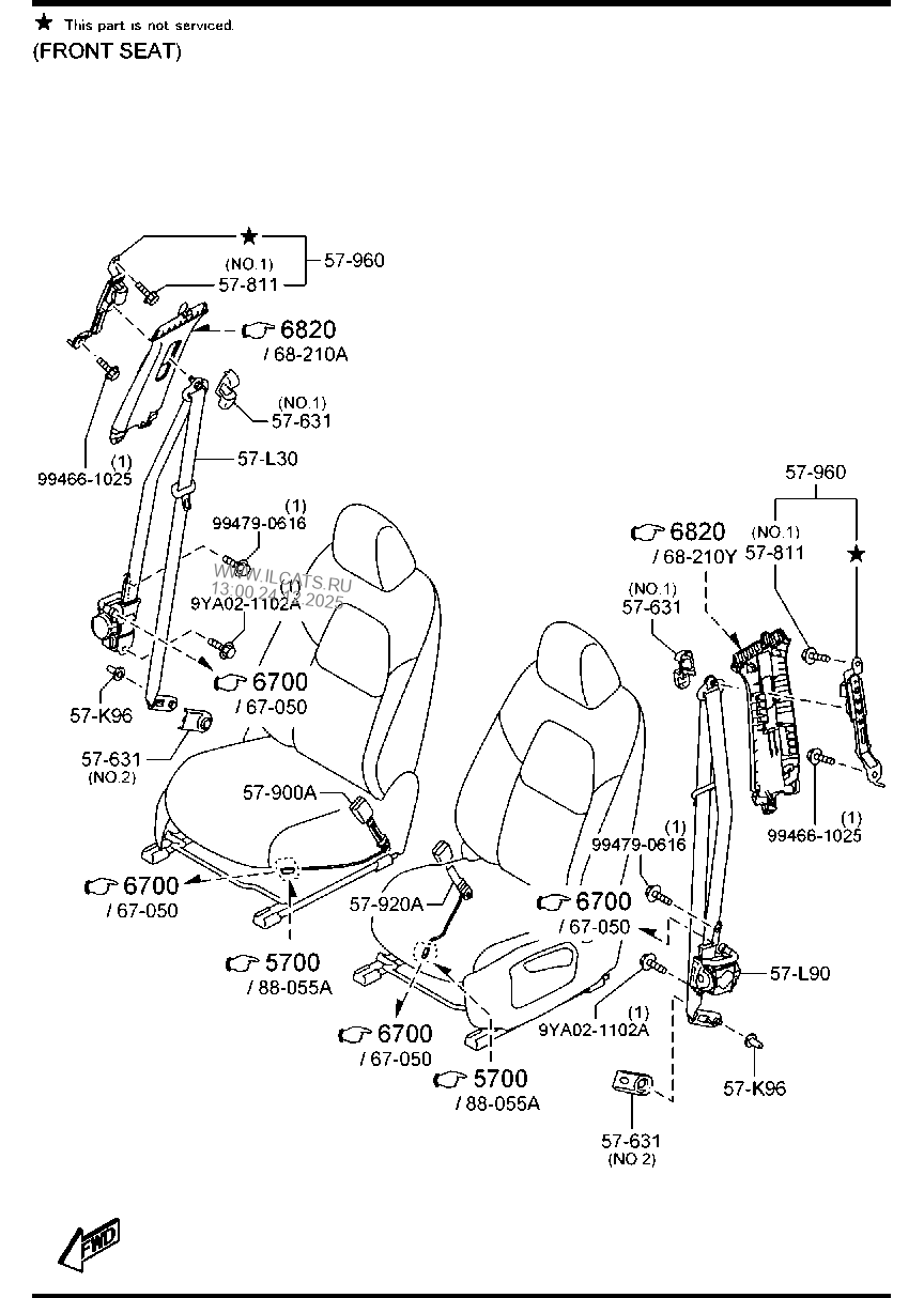 SEAT BELTS MAZDA CX5