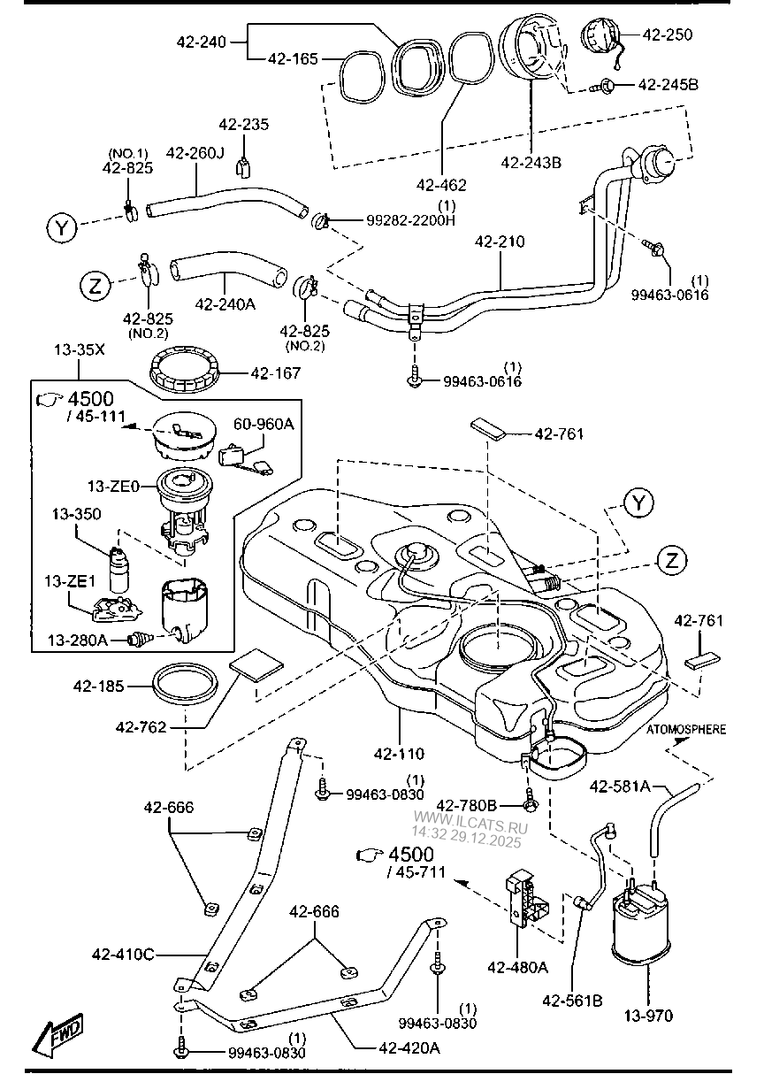 FUEL TANK (GASOLINE) MAZDA2