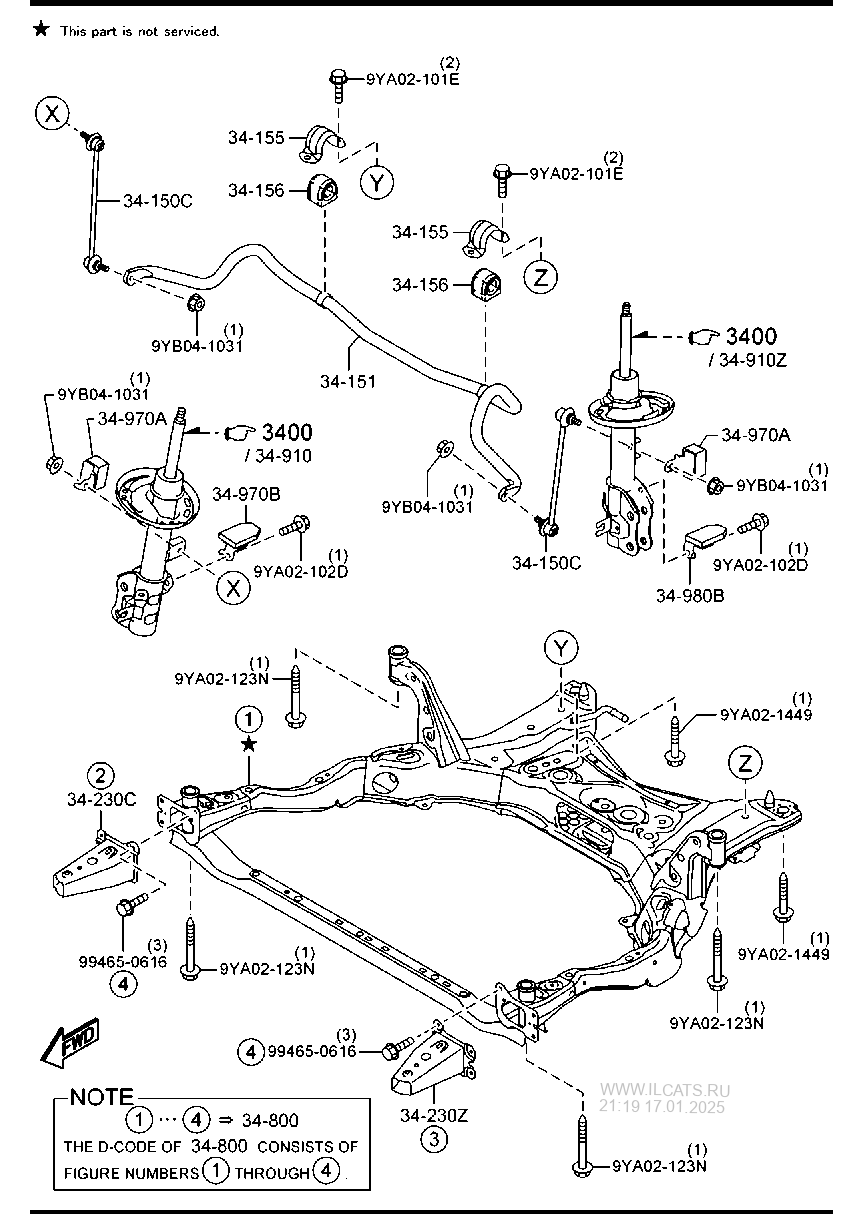 CROSSMEMBER & STABILIZER MAZDA CX-5