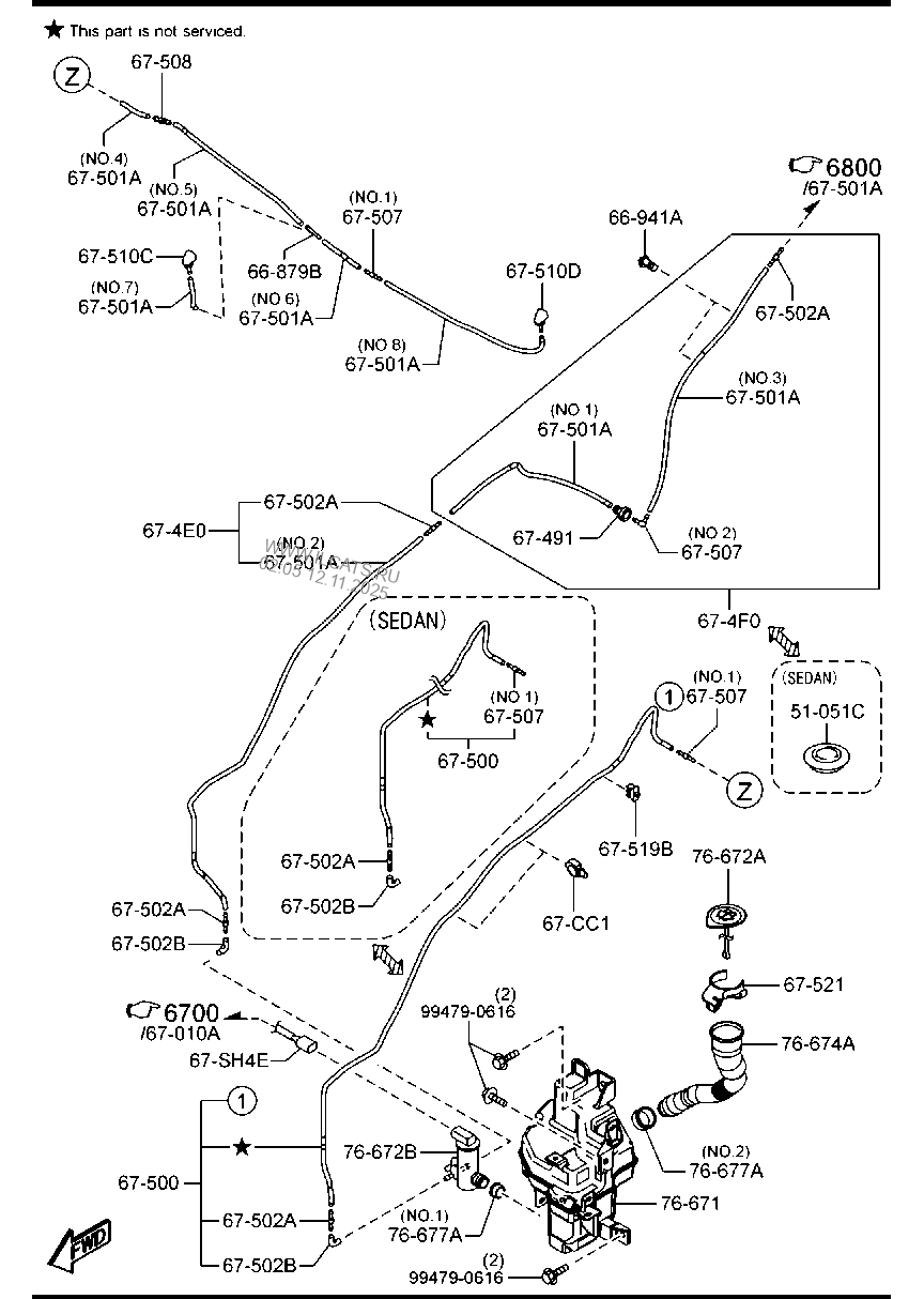 WINDSHIELD WASHER MAZDA2