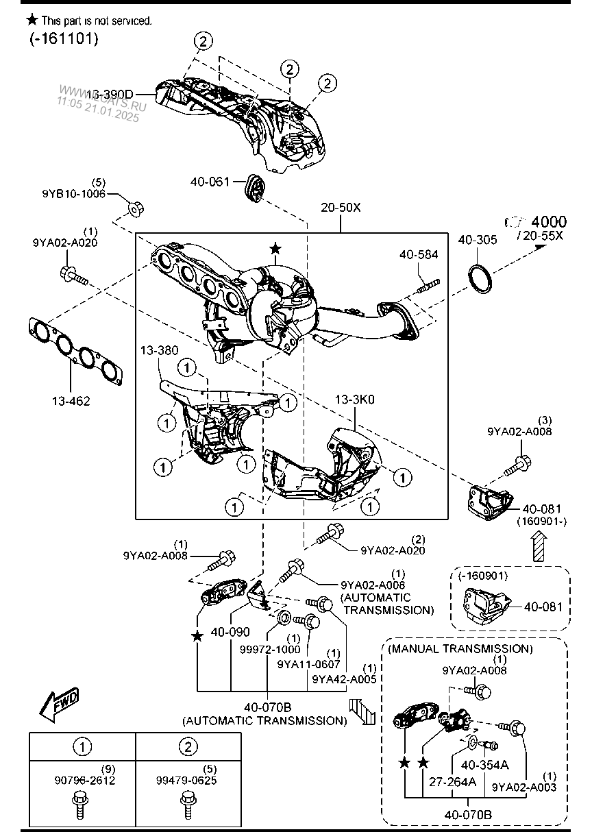 EXHAUST MANIFOLD (GASOLINE)(GENERAL,G.C.C. & ISRAEL) MAZDA6