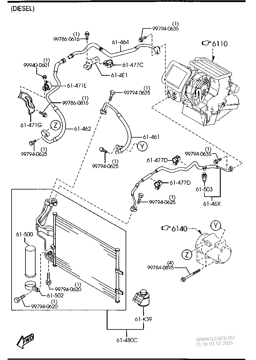AIR CONDITIONER MAZDA5