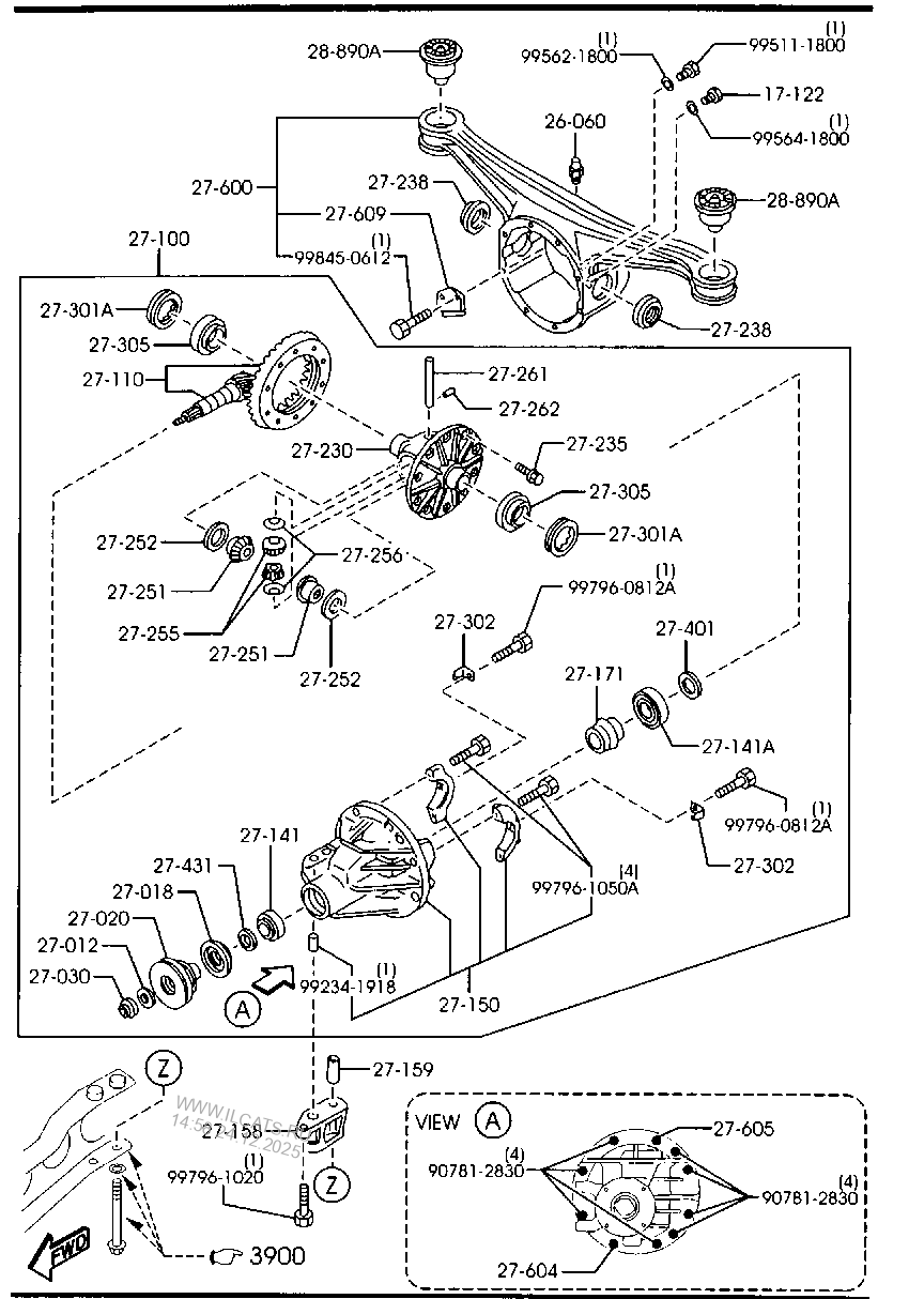 REAR DIFFERENTIALS (NORMAL DIFF.) MAZDA MX5