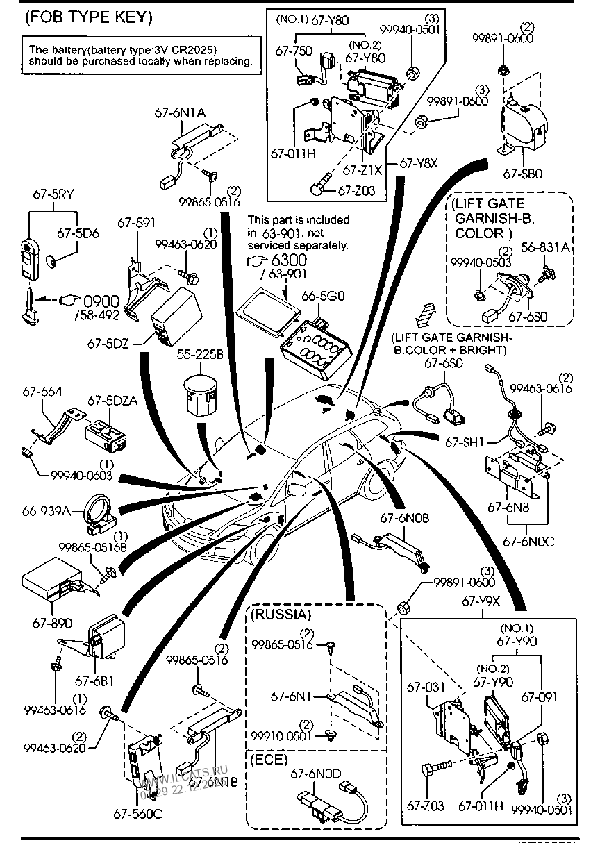 BODY RELAYS & UNIT MAZDA CX7