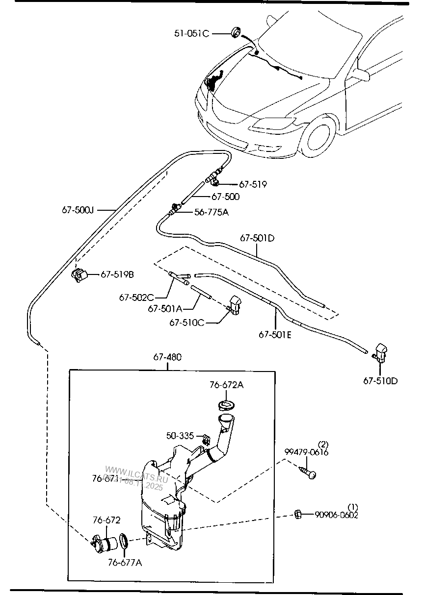 WINDSHIELD WASHER (4DOOR) MAZDA3