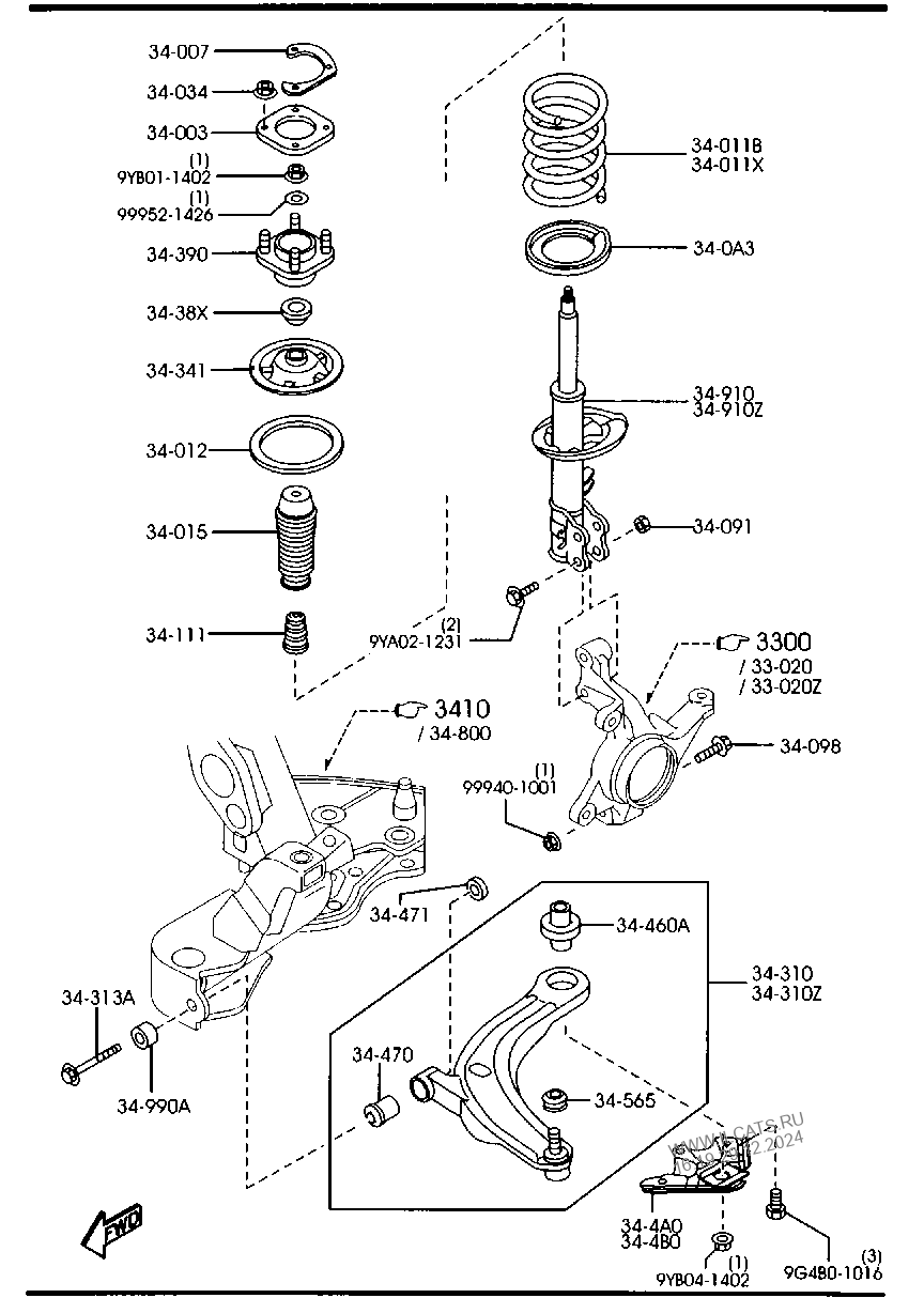 Front Suspension Mechanisms Mazda Mpv