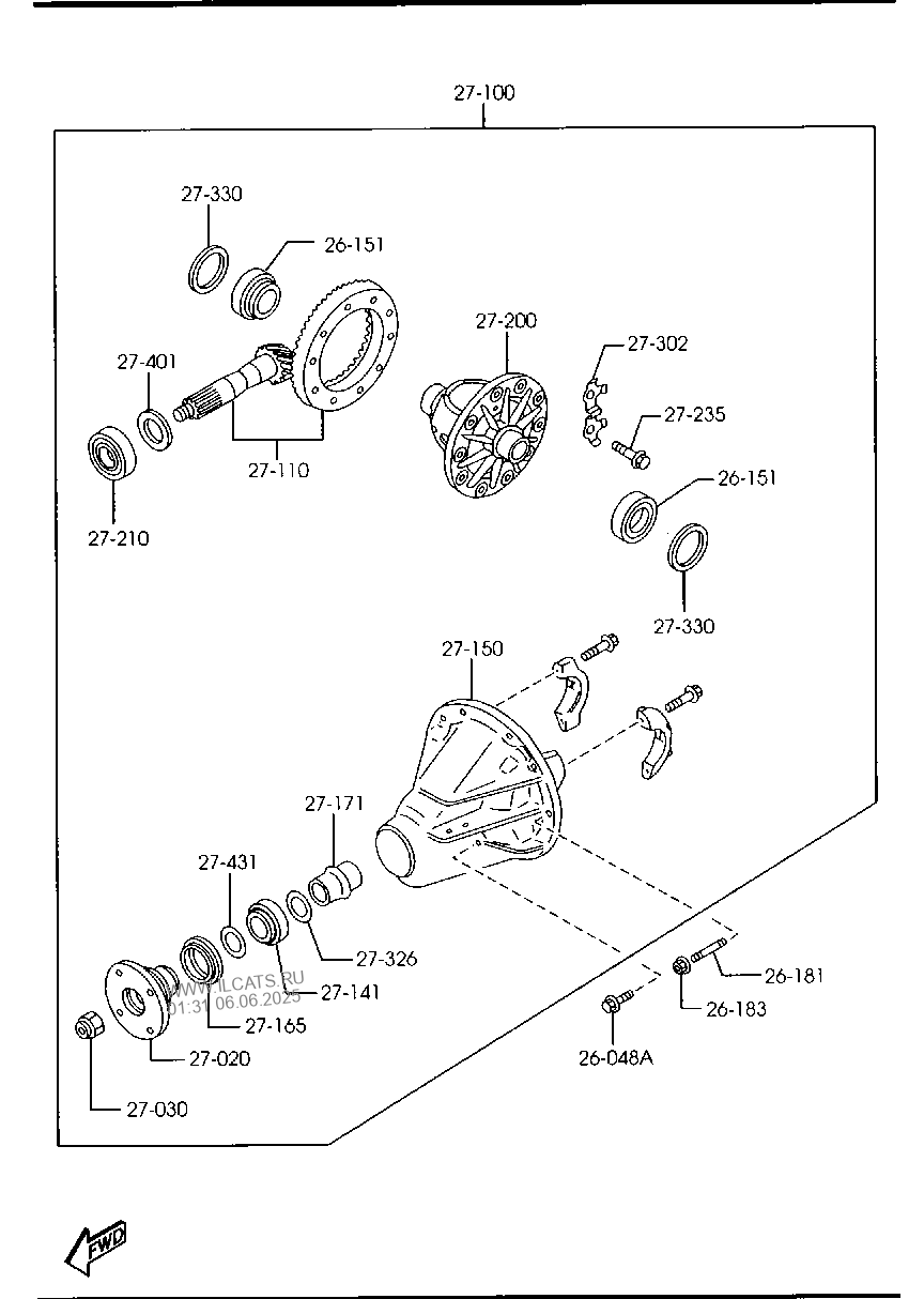 REAR DIFFERENTIALS MAZDA B2200