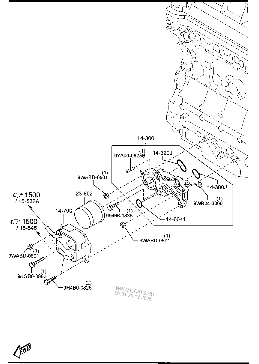 OIL PUMP & FILTER (DIESEL) MAZDA6 WAGON