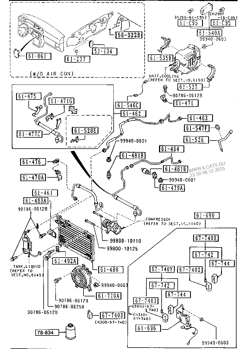 AIR CONDITIONER (DIESEL) MAZDA 626