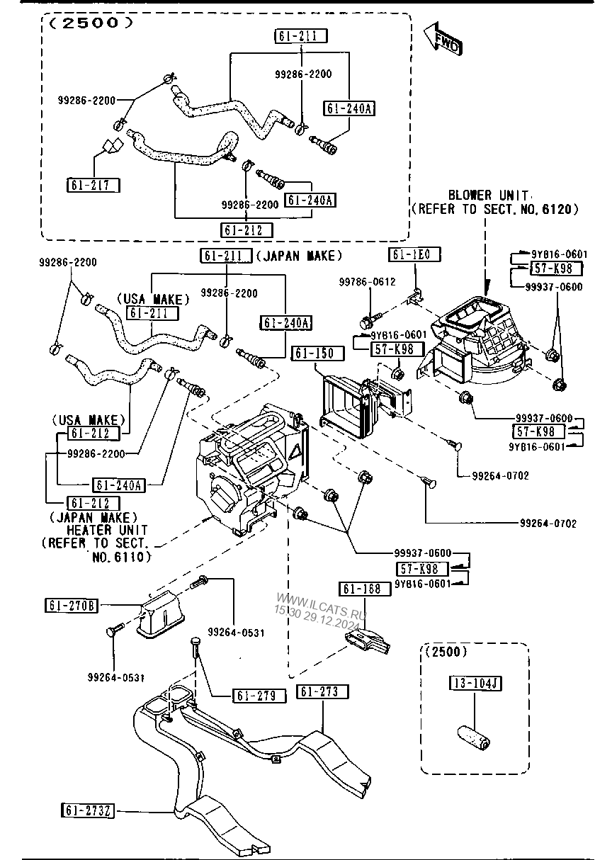 HEATER (GASOLINE) MAZDA 626