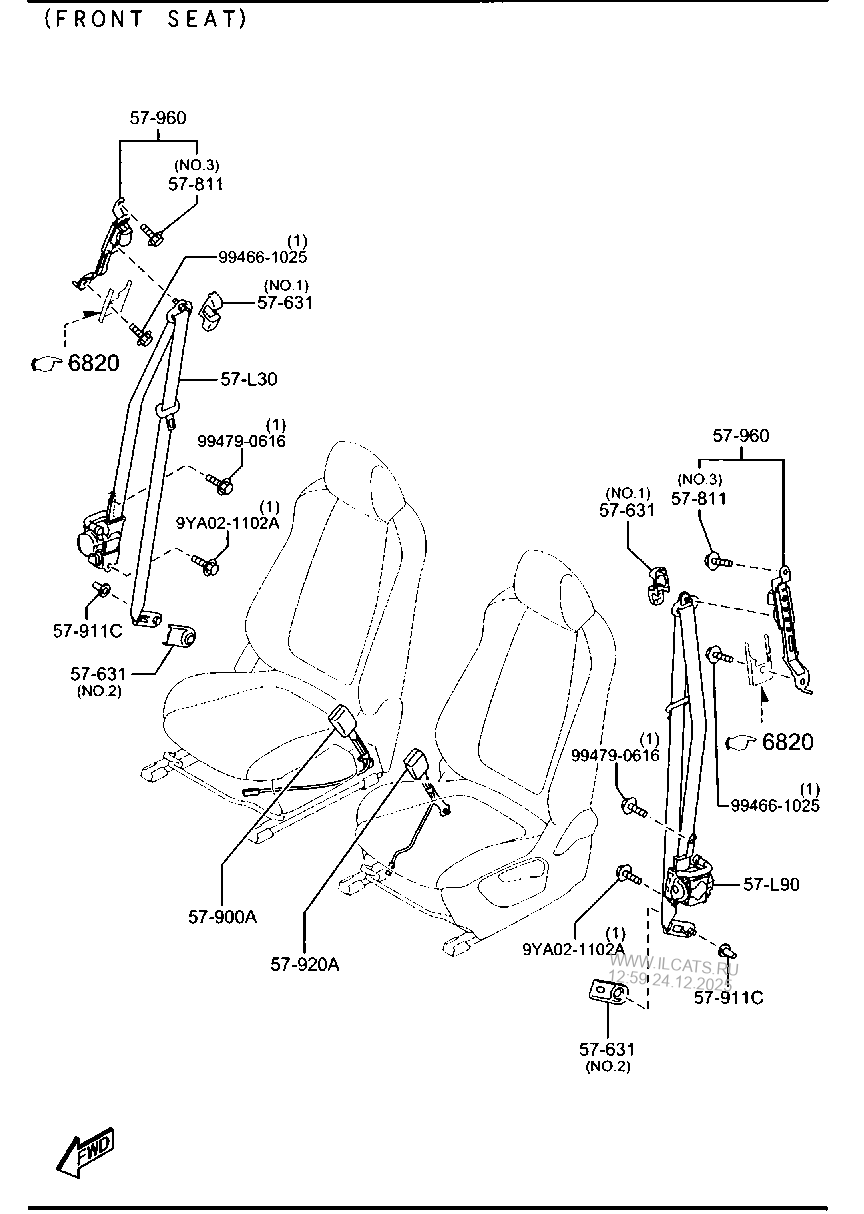 SEAT BELTS MAZDA CX5