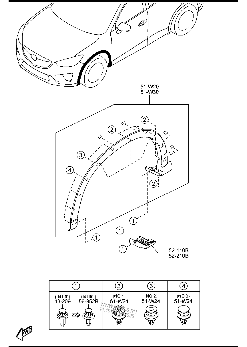 FENDER & WHEEL APRON PANELS MAZDA CX5