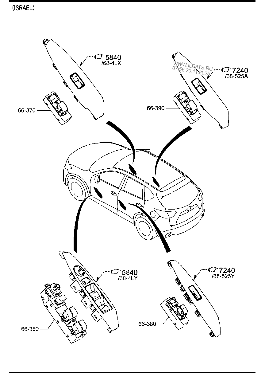 POWER WINDOW SWITCHES MAZDA CX5