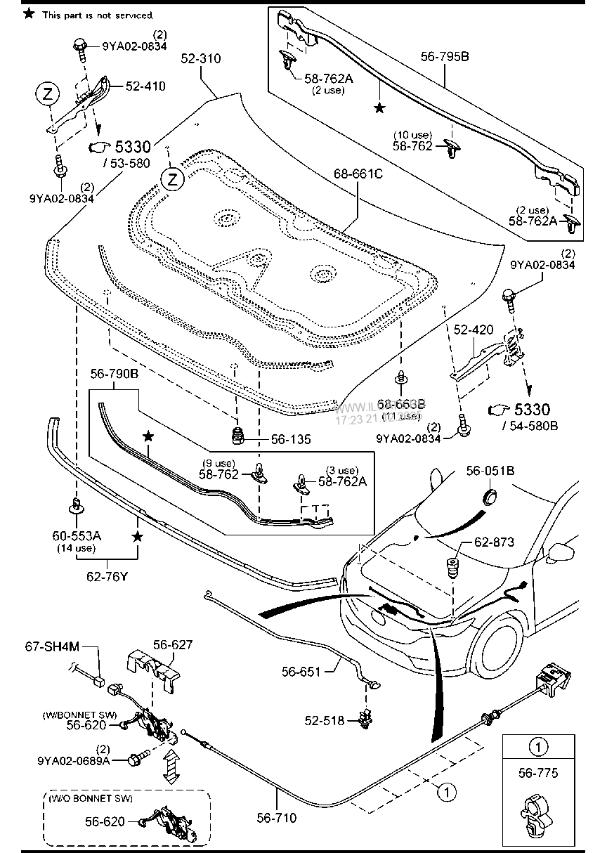 КАПОТ ДВИГАТЕЛЯ MAZDA CX5