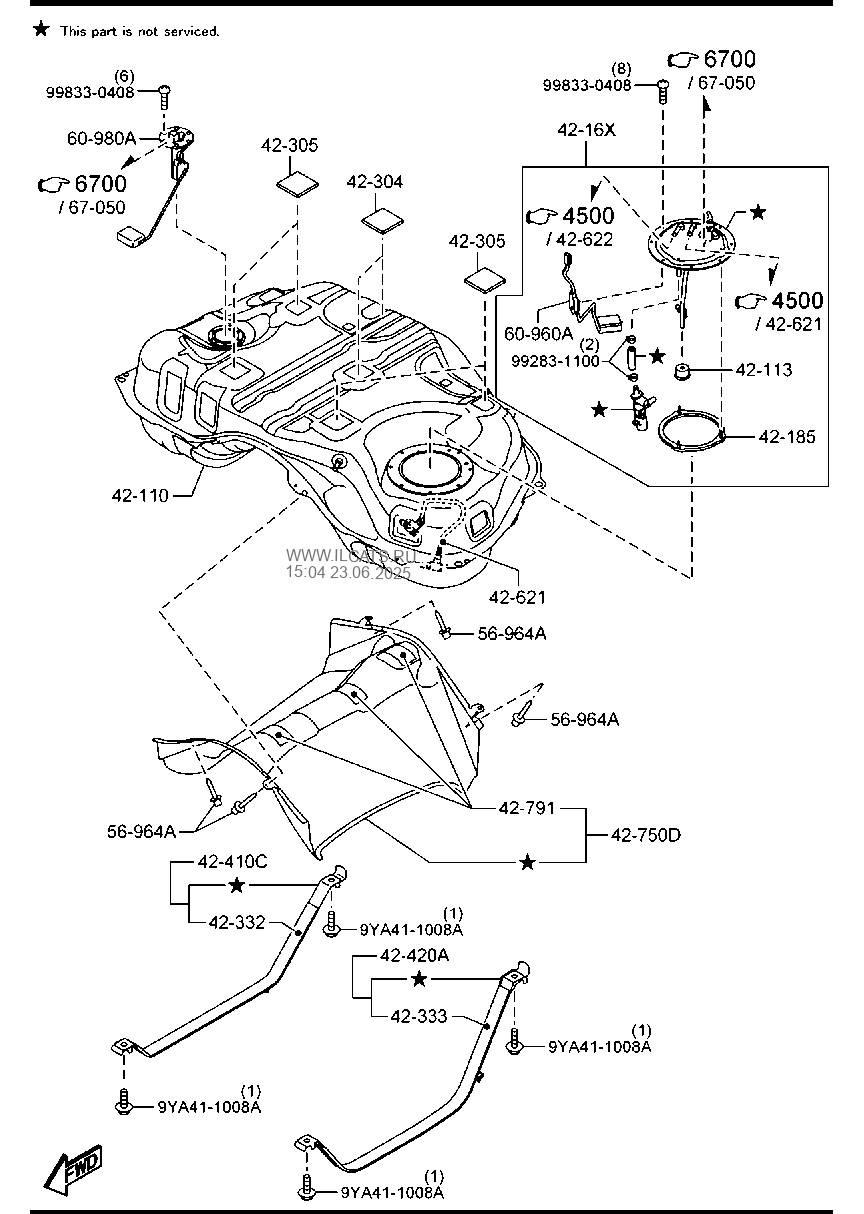 FUEL TANK (DIESEL) MAZDA CX5