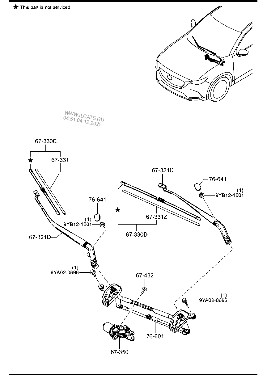 WINDSHIELD WIPERS MAZDA CX9