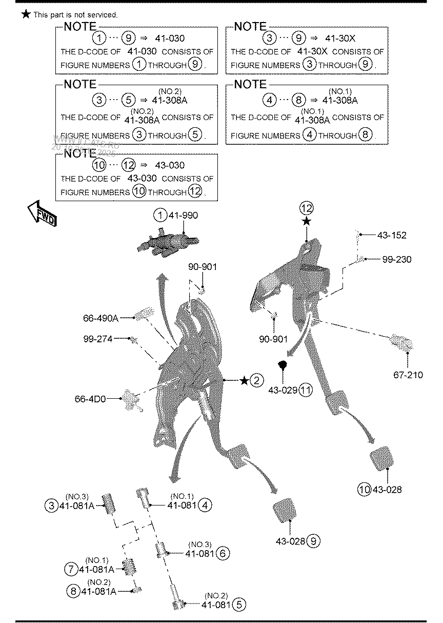 CLUTCH & BRAKE PEDALS (MANUAL TRANSMISSION) MAZDA BT50