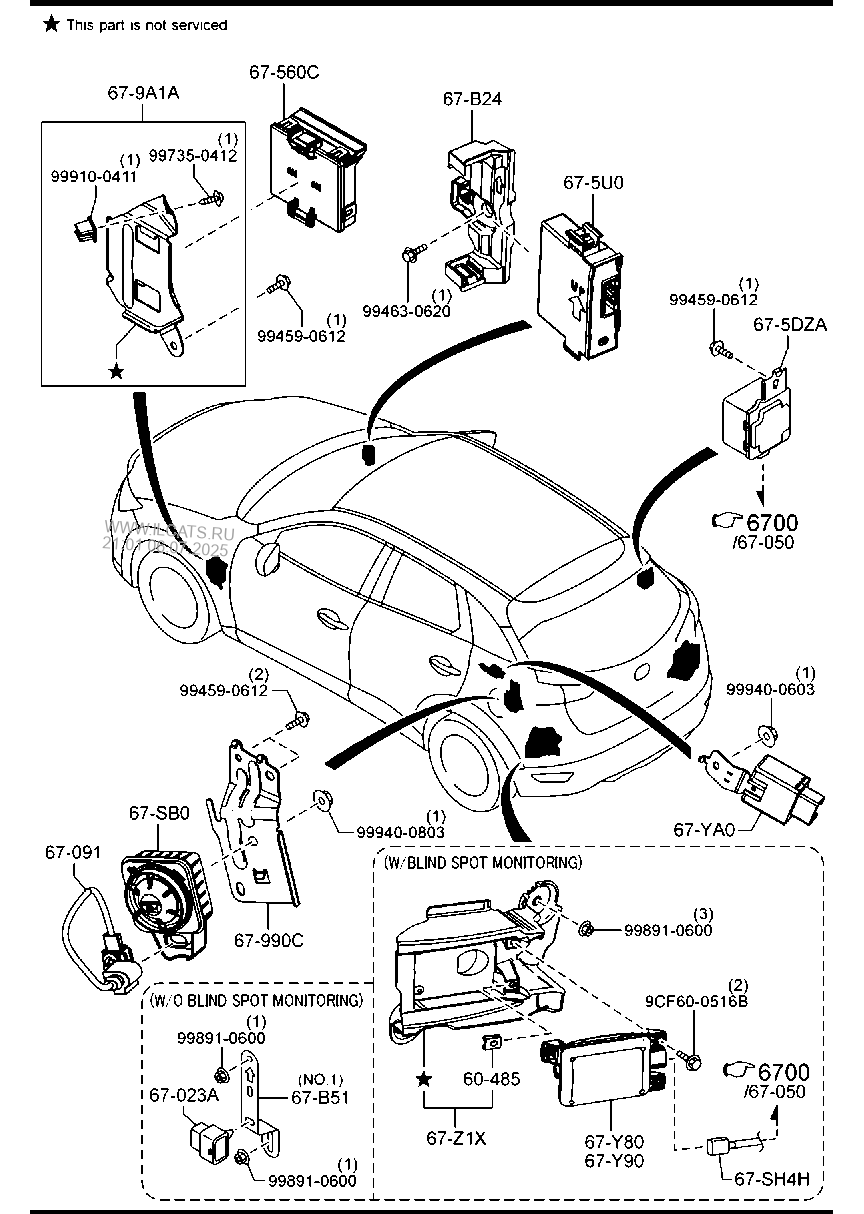 BODY RELAYS & UNITS MAZDA CX3