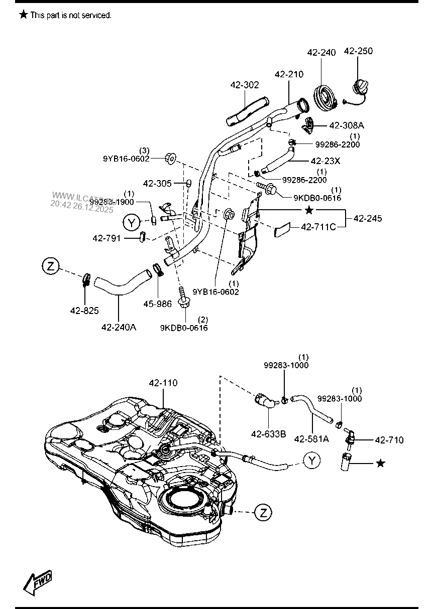 FUEL TANK (DIESEL) MAZDA3