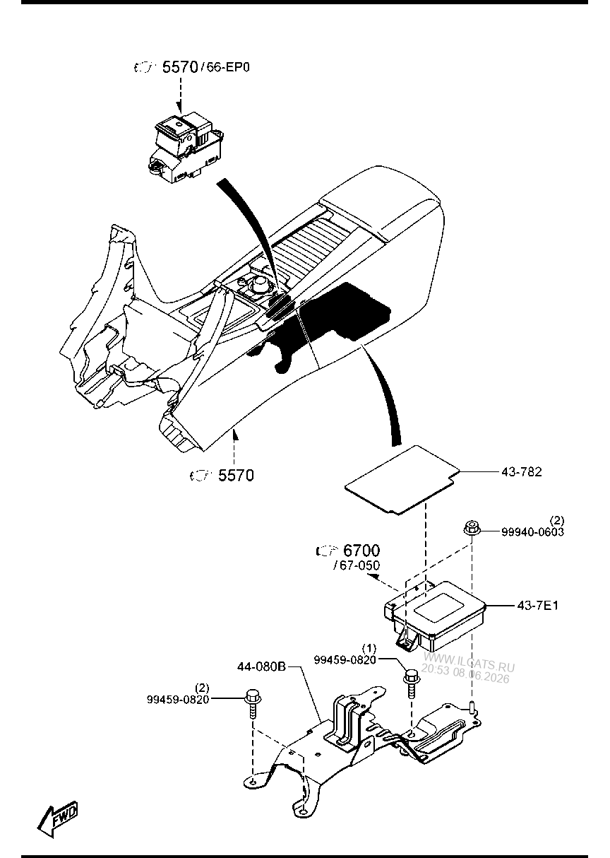 REAR BRAKE MECHANISMS (W/ELECTRIC PARKING BRAKE) MAZDA3