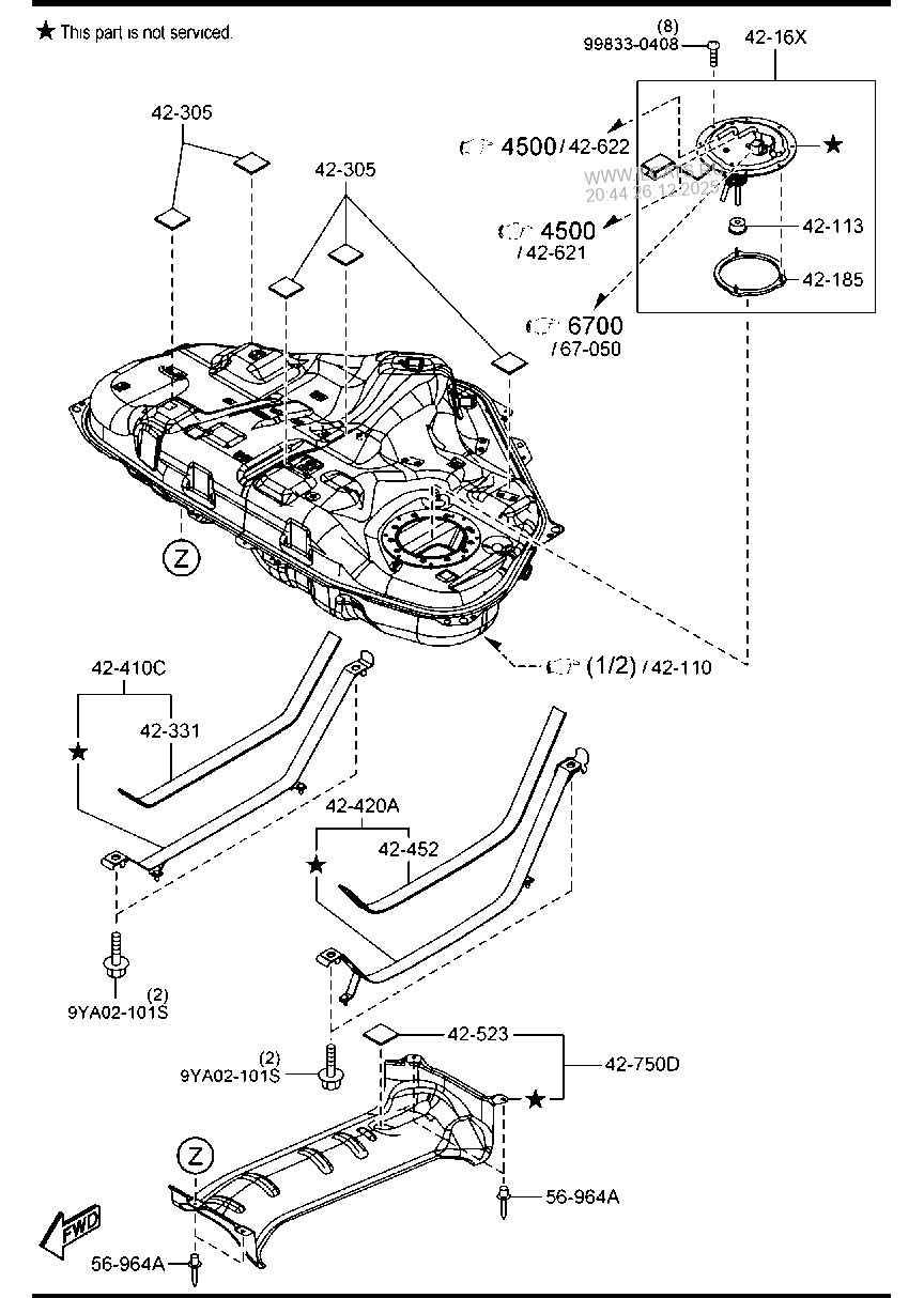 FUEL TANK (DIESEL) MAZDA3