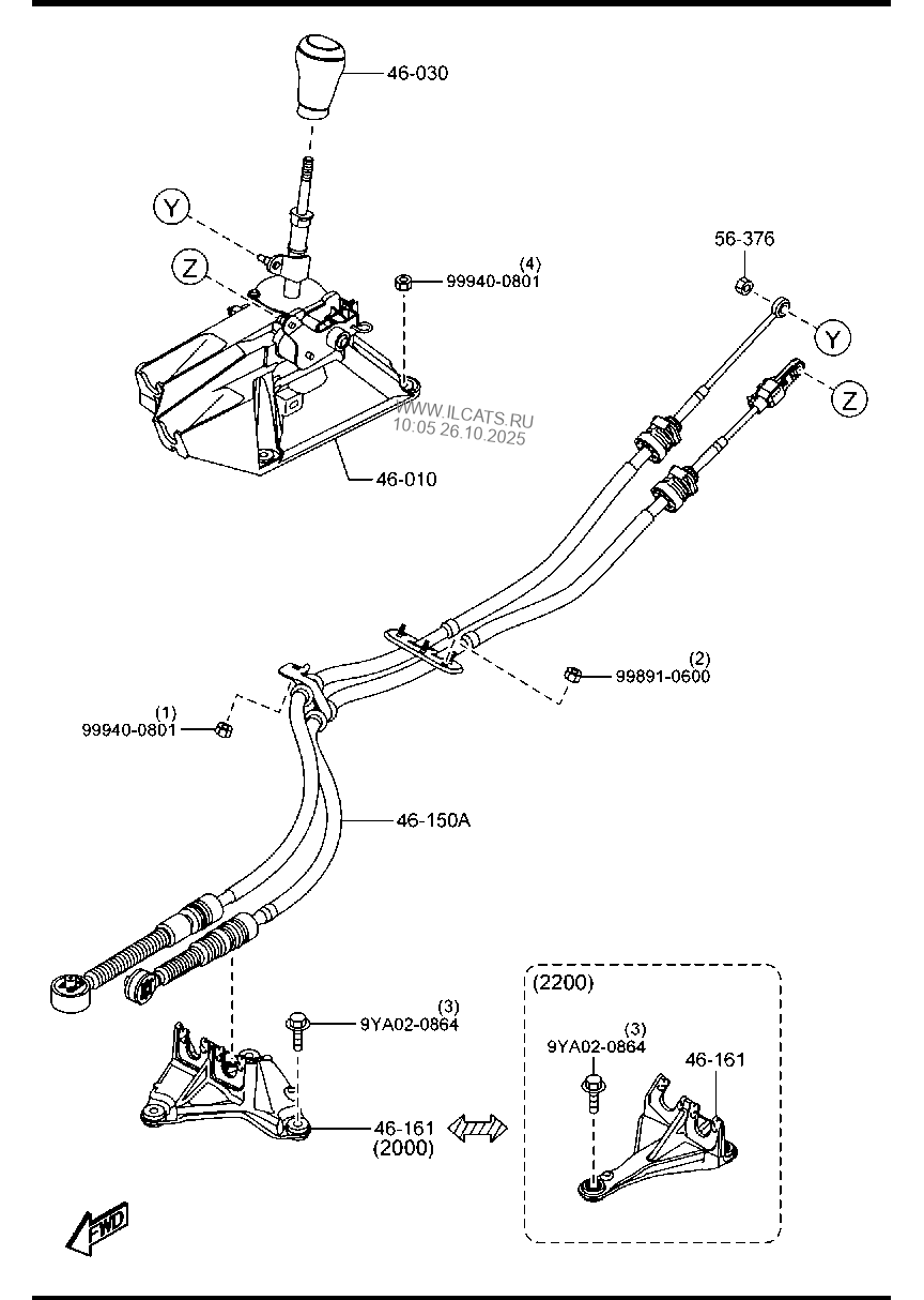 CHANGE CONTROL SYSTEM (MANUAL TRANSMISSION) MAZDA CX5