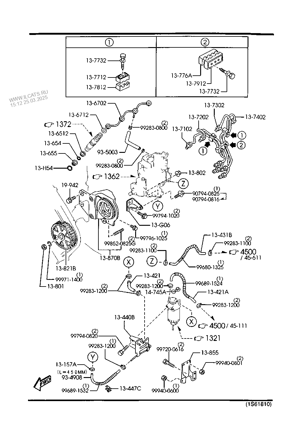 FUEL SYSTEM (DIESEL) MAZDA E2000