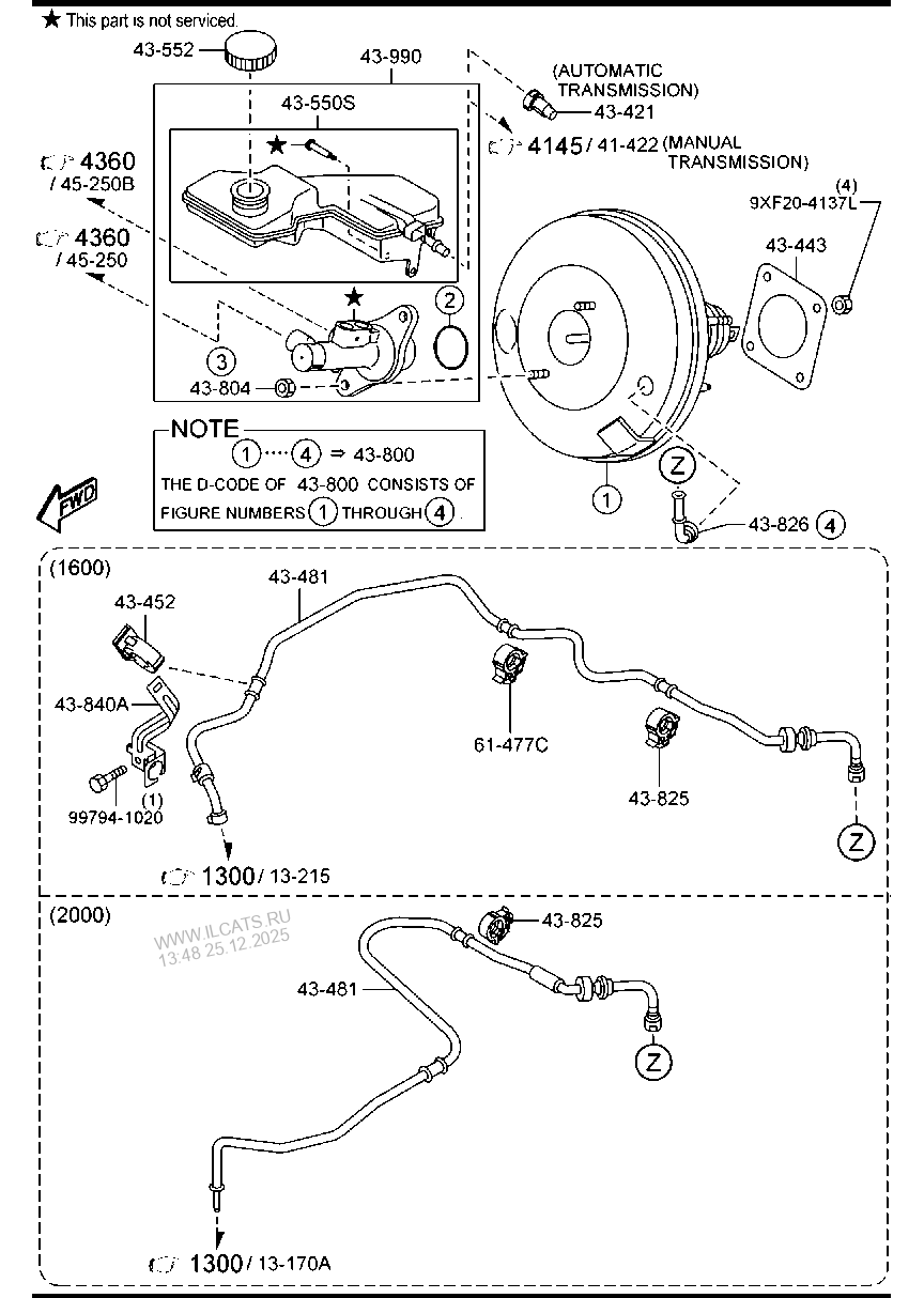 BRAKE MASTER CYLINDER & POWER BRAKE MAZDA3