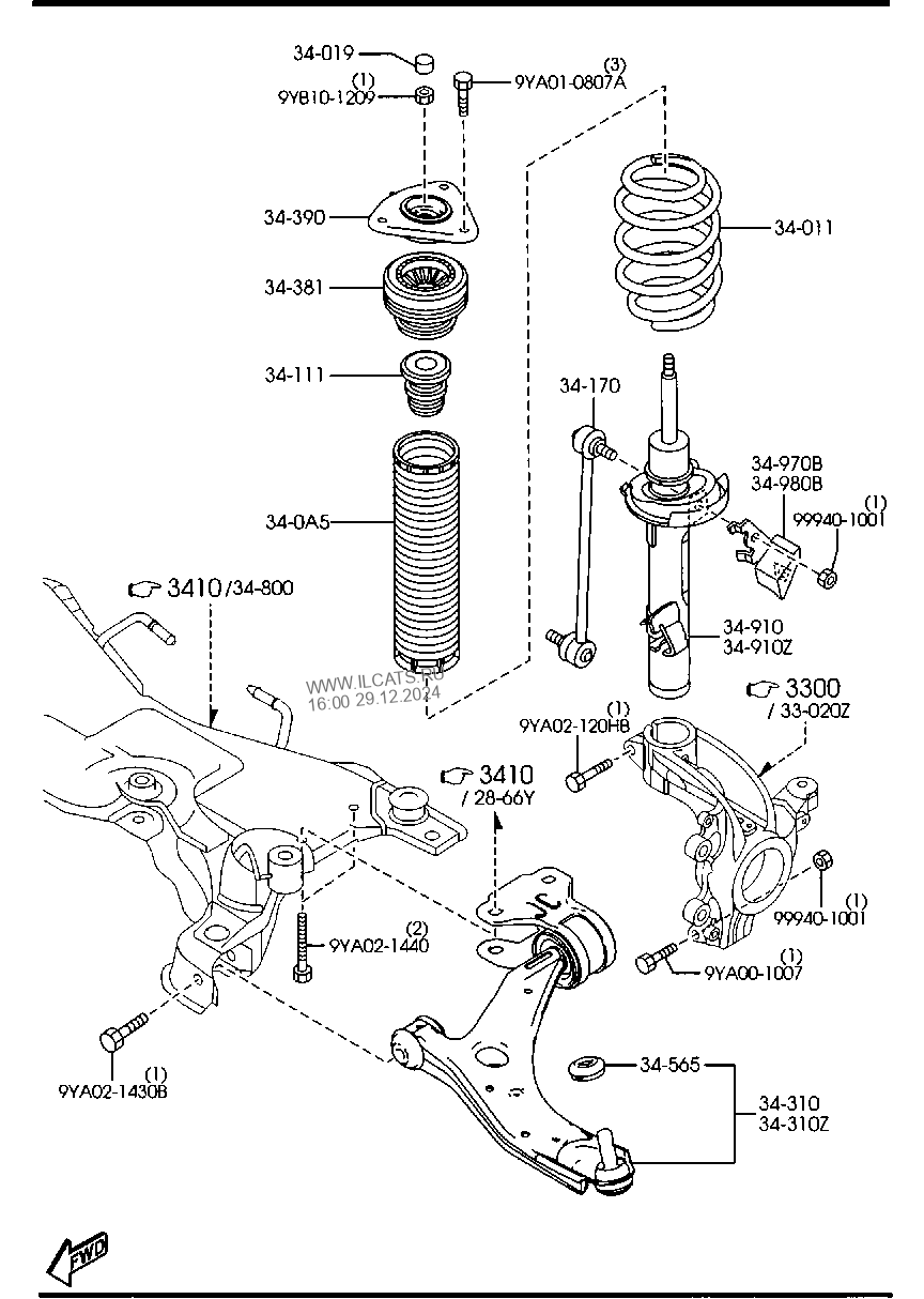 FRONT SUSPENSION MECHANISMS MAZDA3