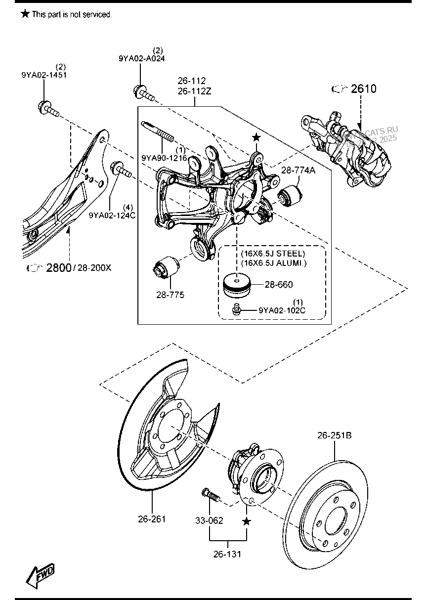 REAR AXLE MAZDA3