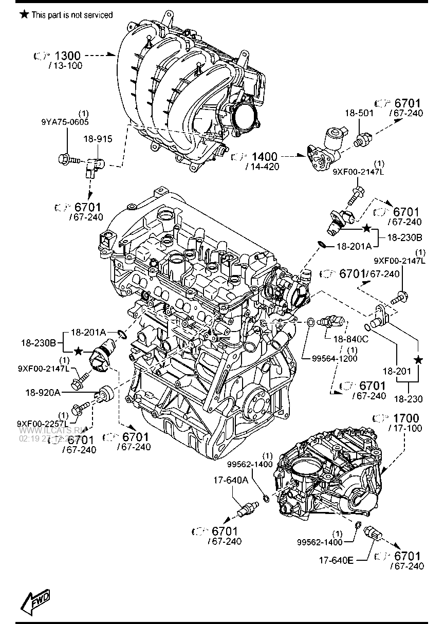 ENGINE SWITCHES & RELAYS (2000CC) MAZDA3