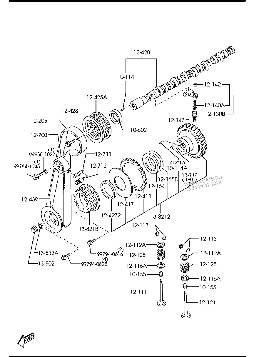 VALVE SYSTEM (DIESEL)(2500CC) MAZDA B2200