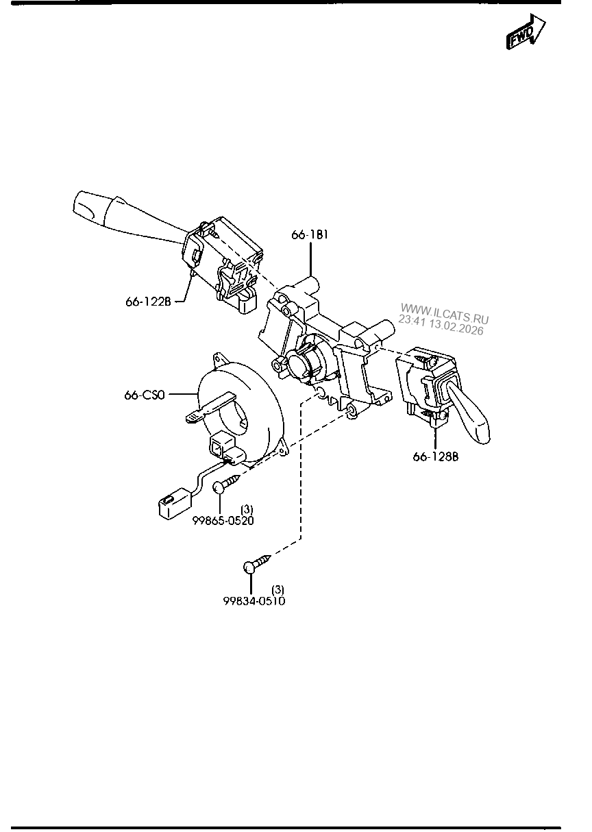 CLUTCH RELEASE & MASTER CYLINDERS (MANUAL TRANSMISSION) MAZDA B2200