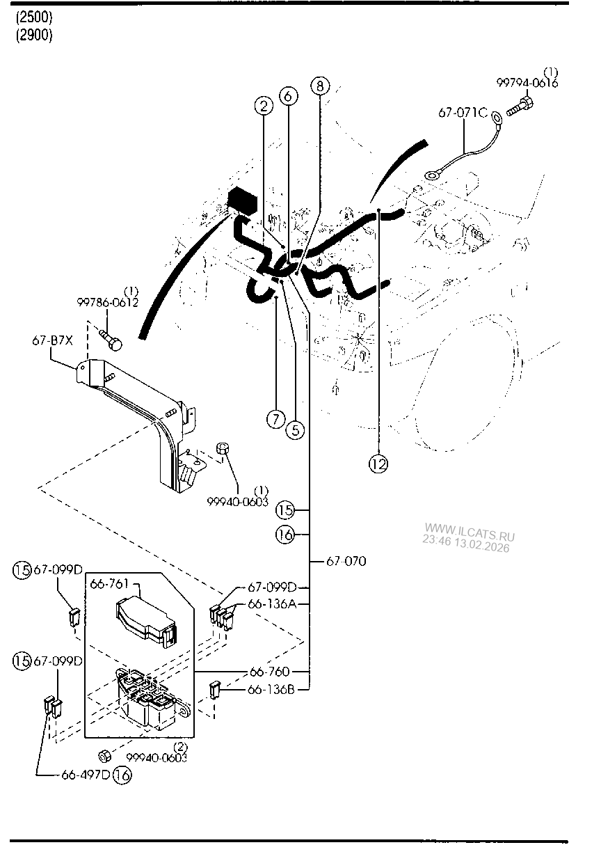 MANUAL TRANSMISSION CASE (GENERAL & G.C.C.)(2900CC)(4X2) MAZDA B2200