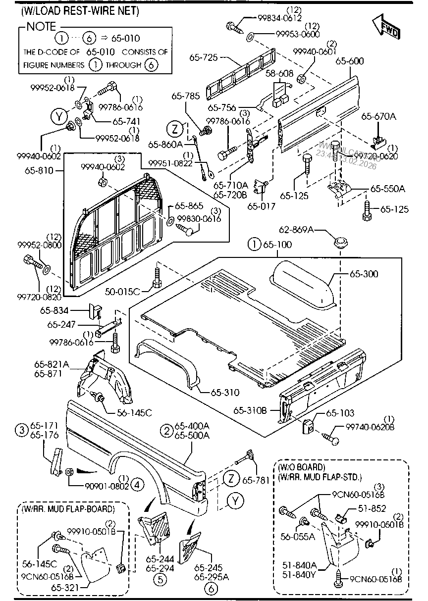 MANUAL TRANSMISSION CHANGE CONTROL SYSTEM (4X2)(DIESEL)(2900CC) MAZDA B2200